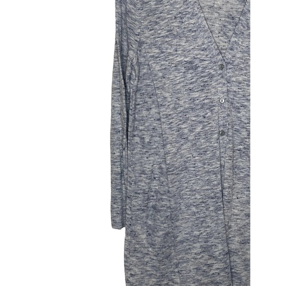 J Jill Women Cardigan Sweater V-Neck Front Button Long Sleeve Pockets Gray Small - Picture 3 of 11